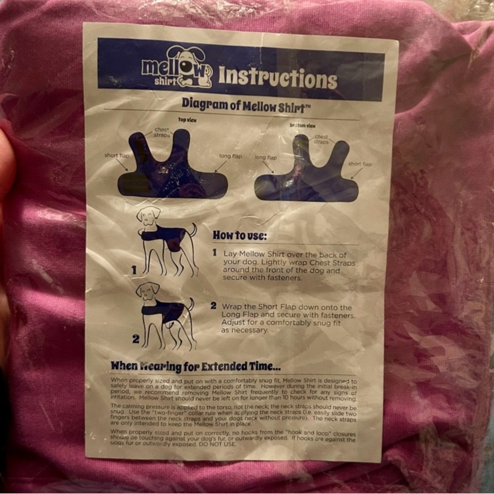 🐾 Mellow Out! XL Dog Anxiety Shirt | Radiant Orchid | Calming + Cozy - Picture 5 of 7